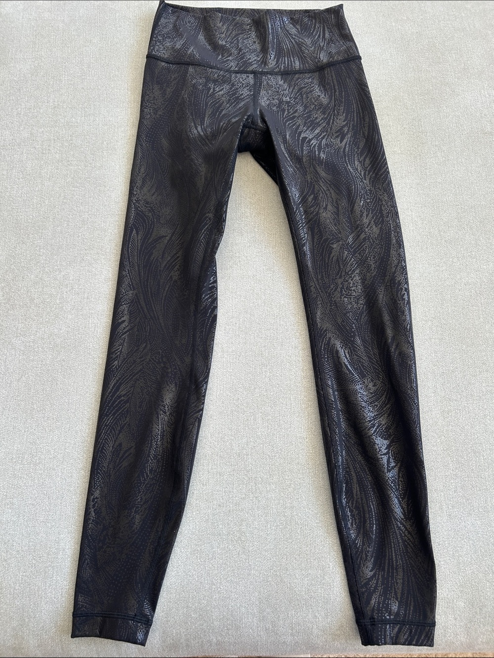 Lululemon Wunder Under High Rise Tight Acclimatize Shine Black Foil Size 6